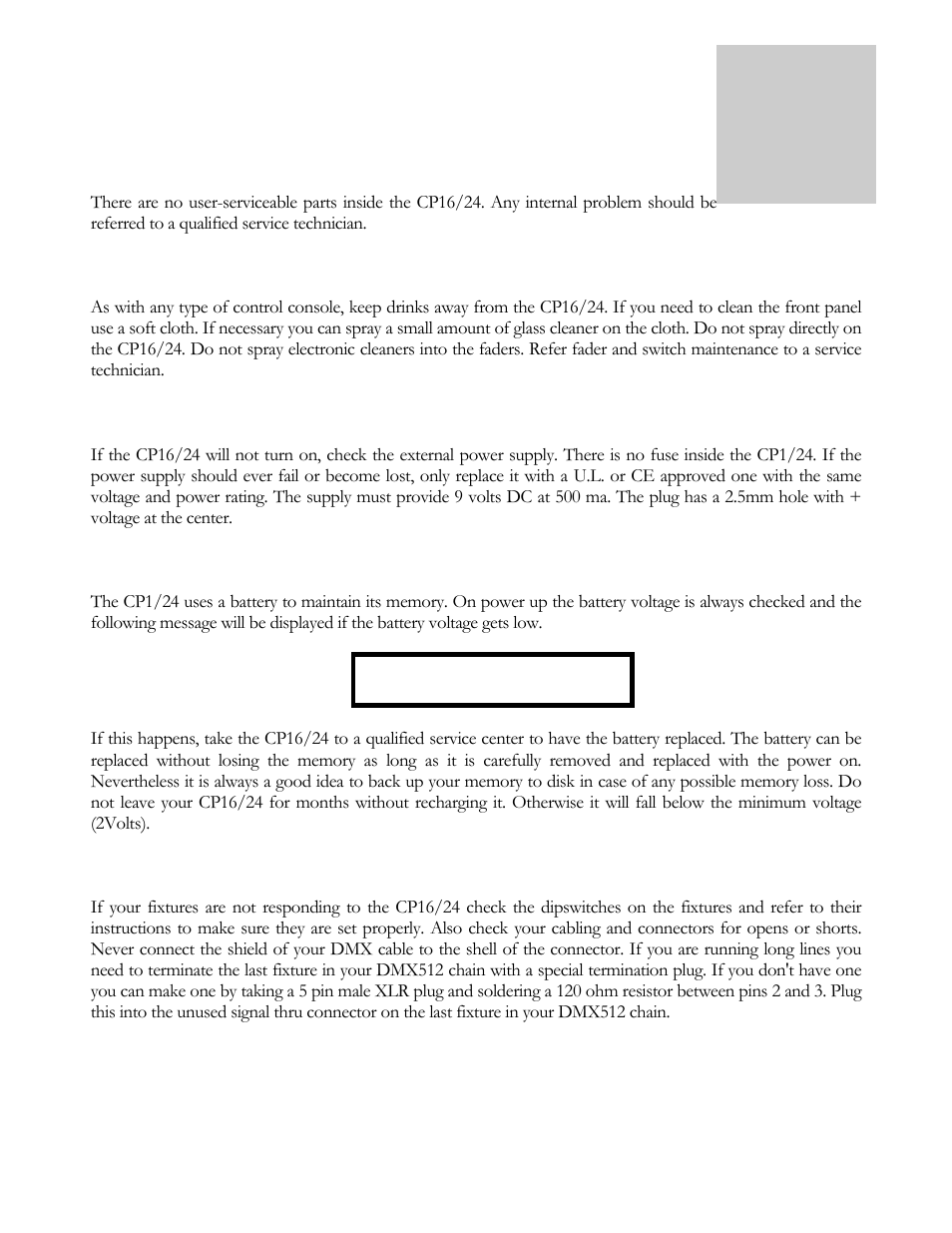 Troubleshooting & service | elektraLite CP16/24 User Manual | Page 26 / 32