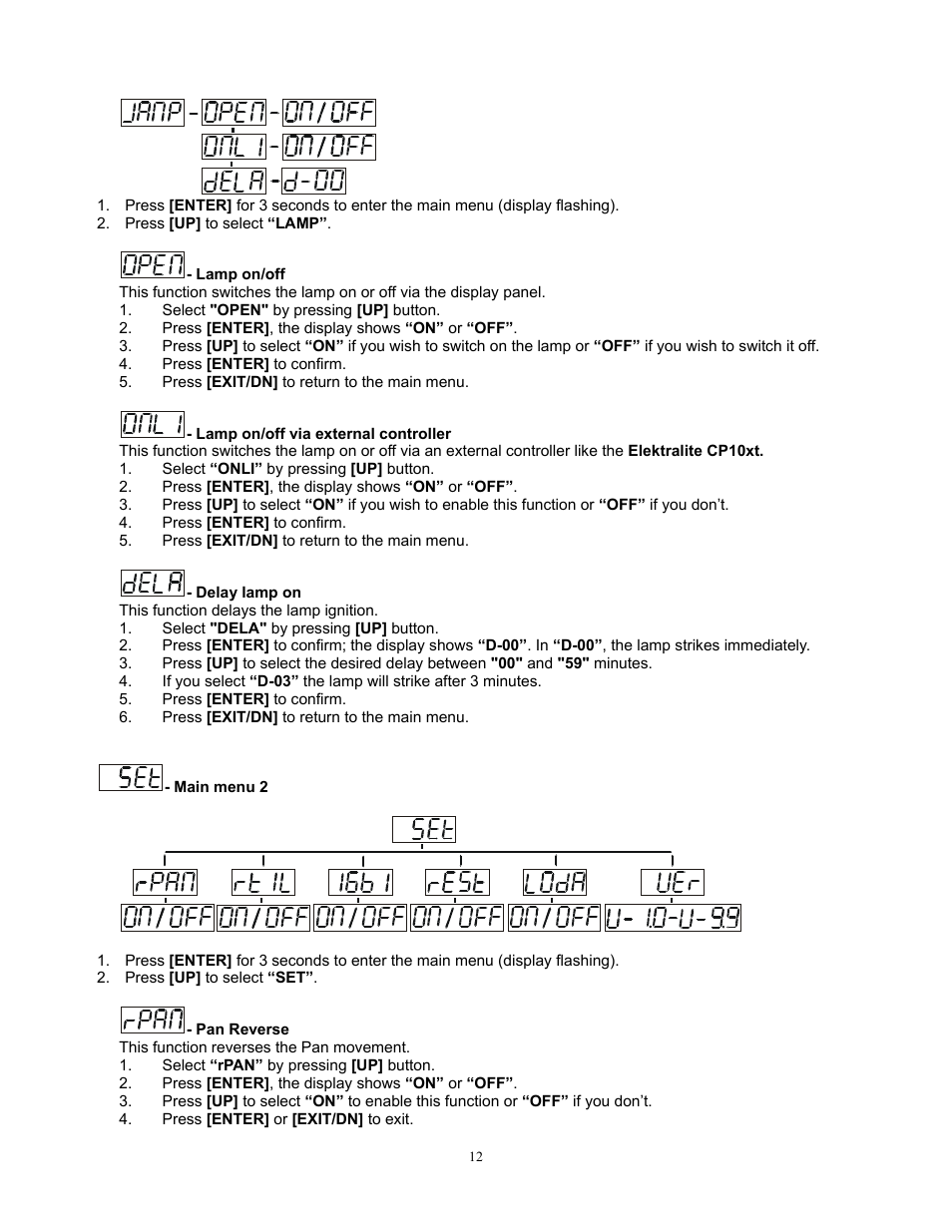 elektraLite MY 250 User Manual | Page 13 / 25