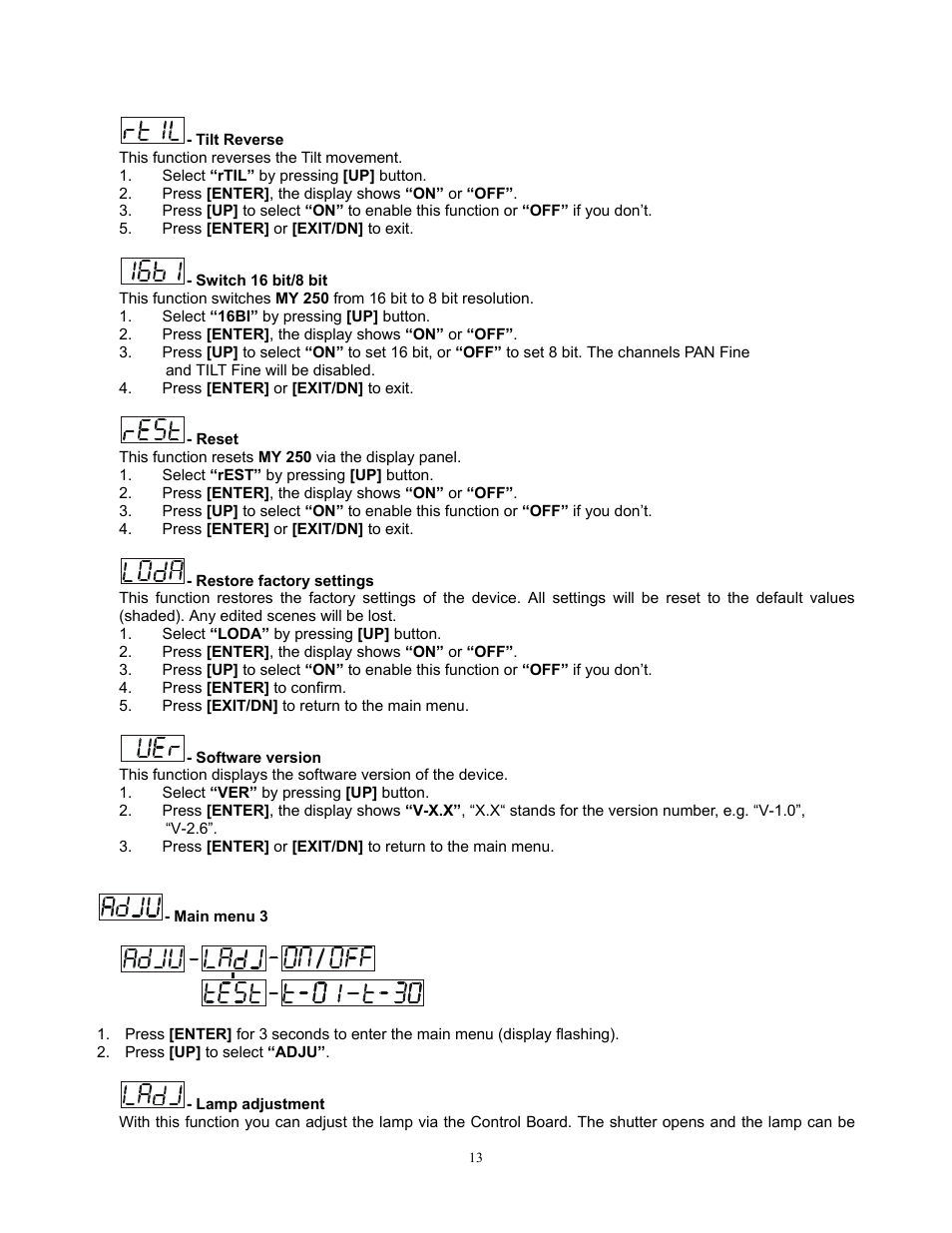 elektraLite MY 250 User Manual | Page 14 / 25