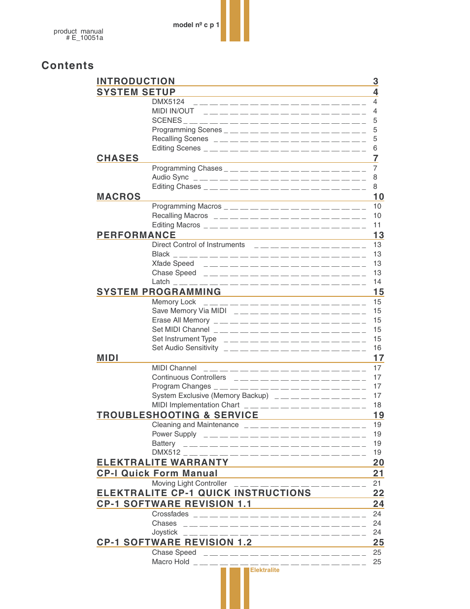 elektraLite CP1 User Manual | Page 2 / 25