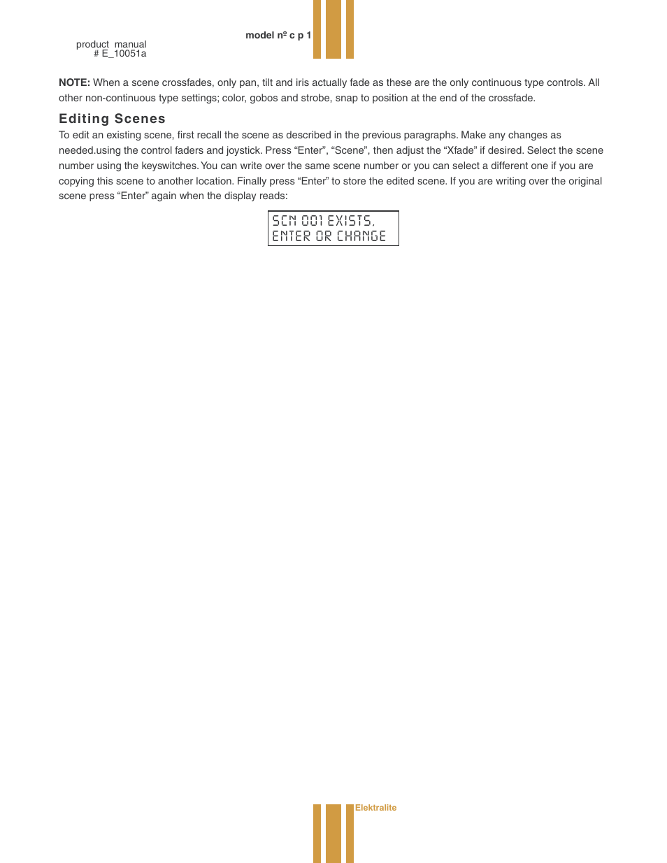 Editing scenes | elektraLite CP1 User Manual | Page 6 / 25