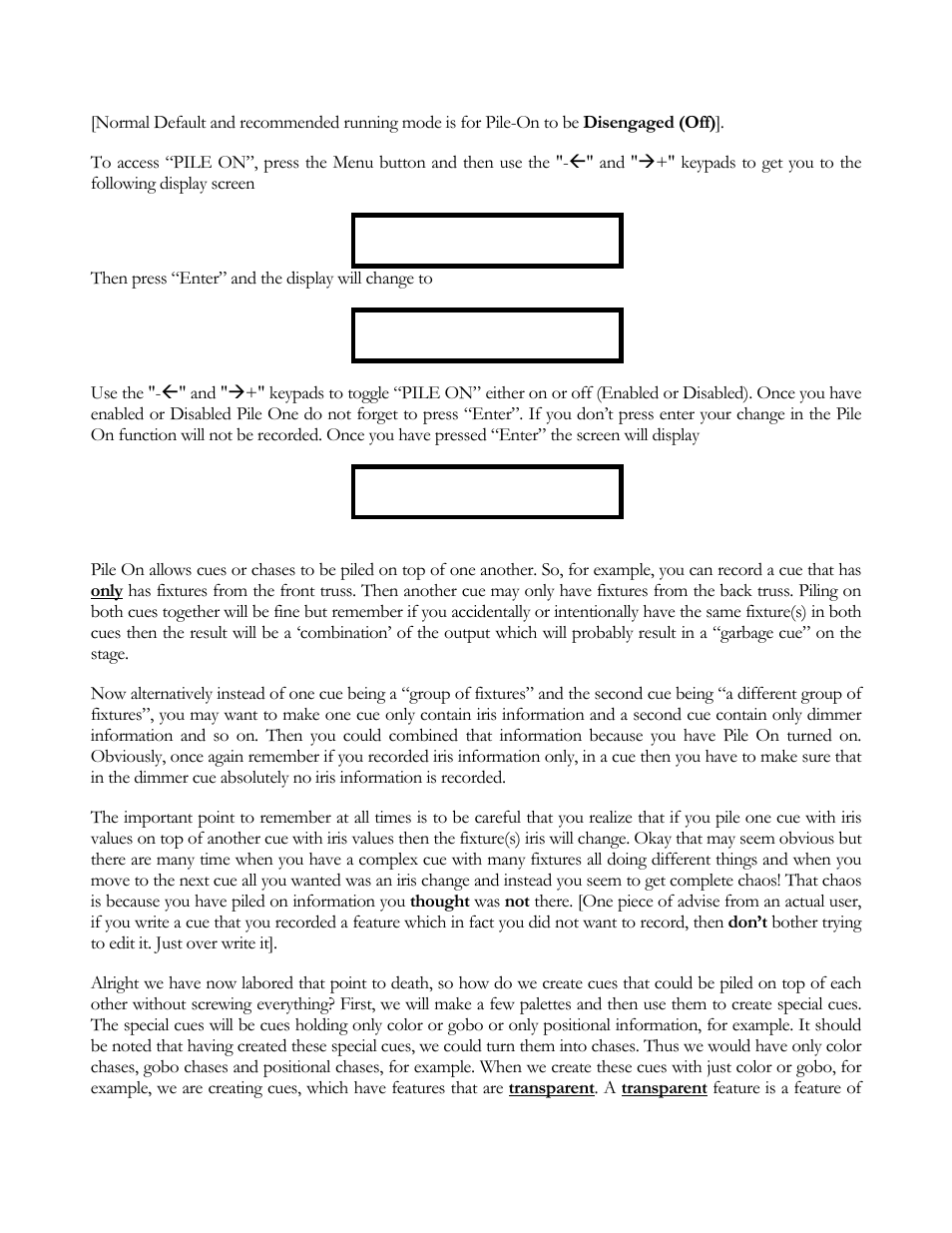 Pile-on | elektraLite CP20 User Manual | Page 11 / 55