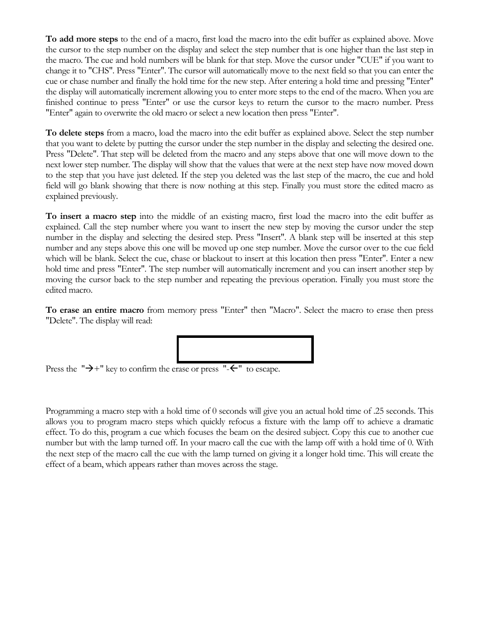 Fast hold time | elektraLite CP20 User Manual | Page 22 / 55