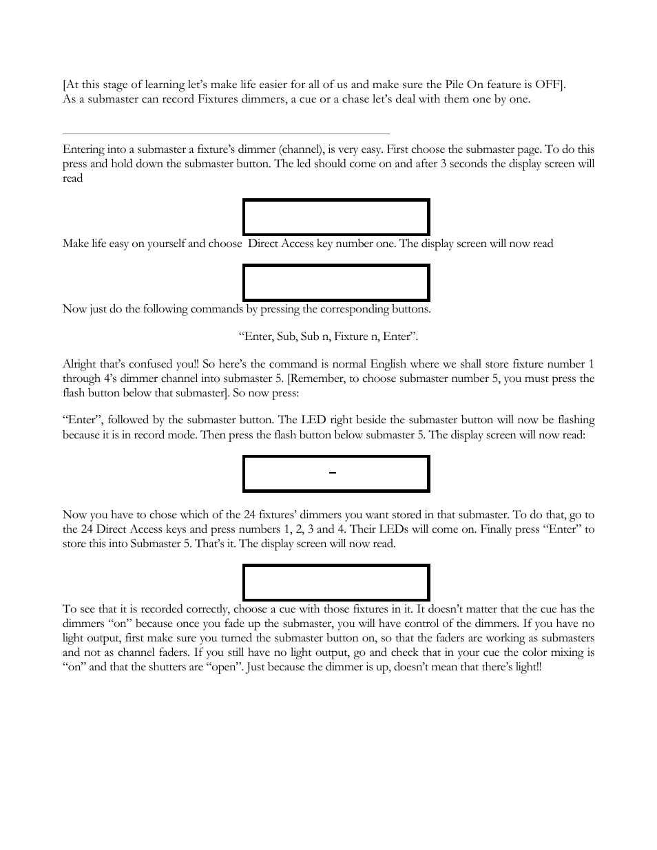 Programming submasters | elektraLite CP20 User Manual | Page 24 / 55