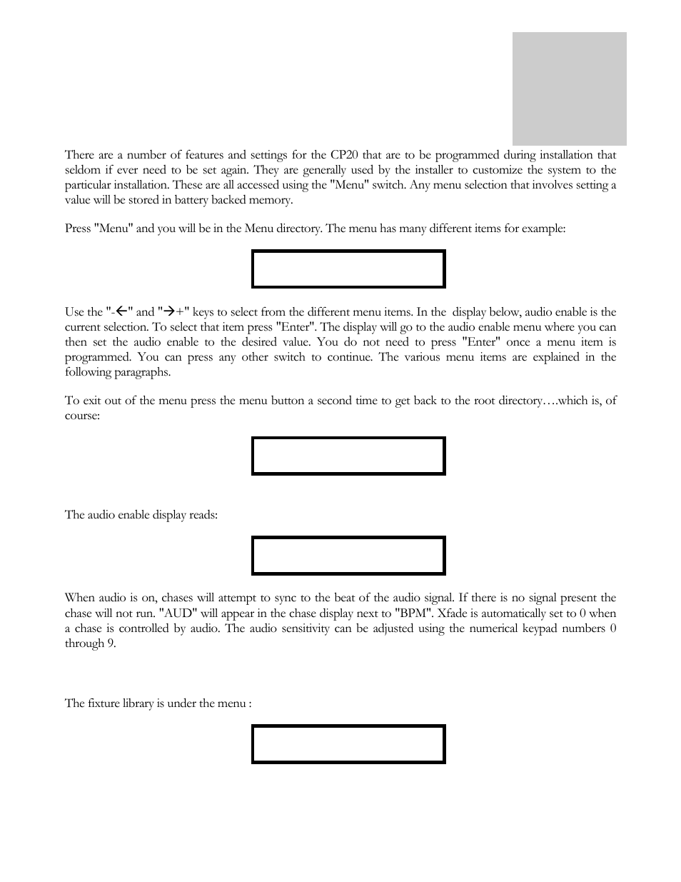 System programming | elektraLite CP20 User Manual | Page 32 / 55