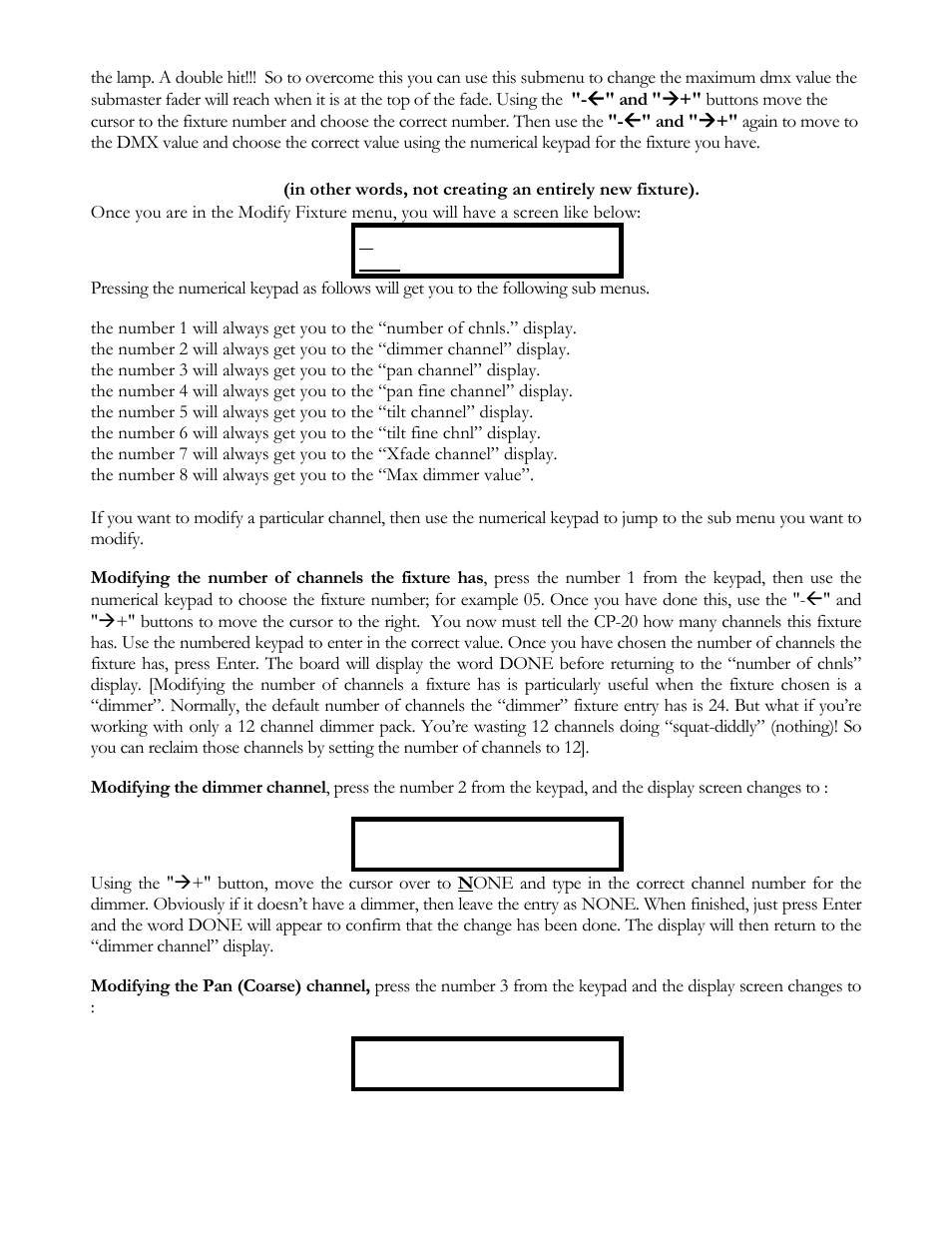 Modifying a fixture | elektraLite CP20 User Manual | Page 36 / 55