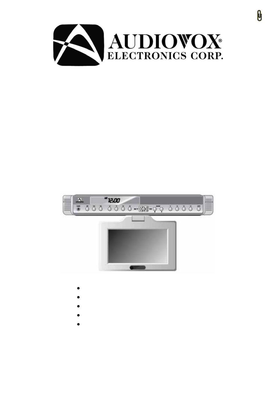Audiovox VE706 User Manual | 21 pages