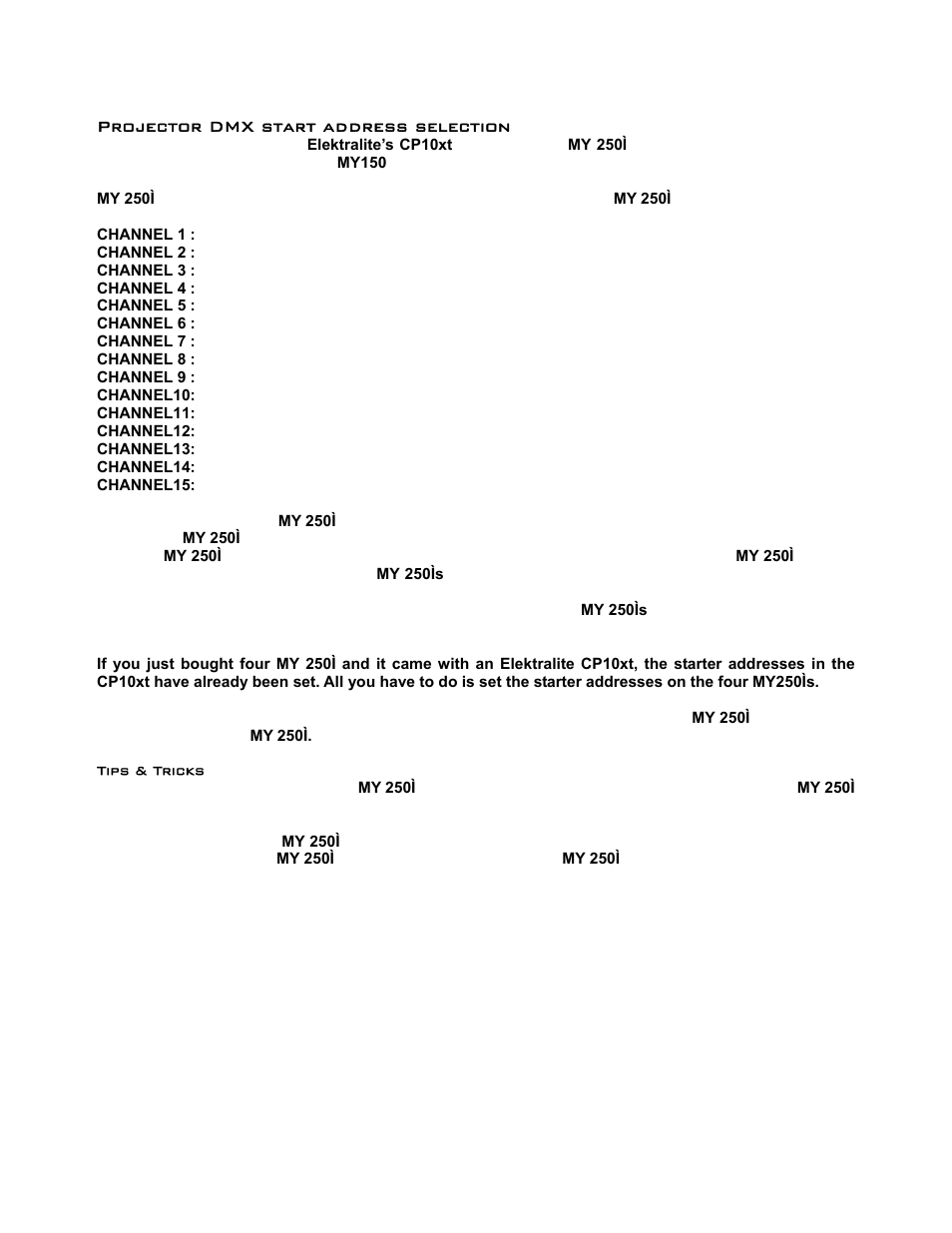 elektraLite MY 250I User Manual | Page 9 / 25