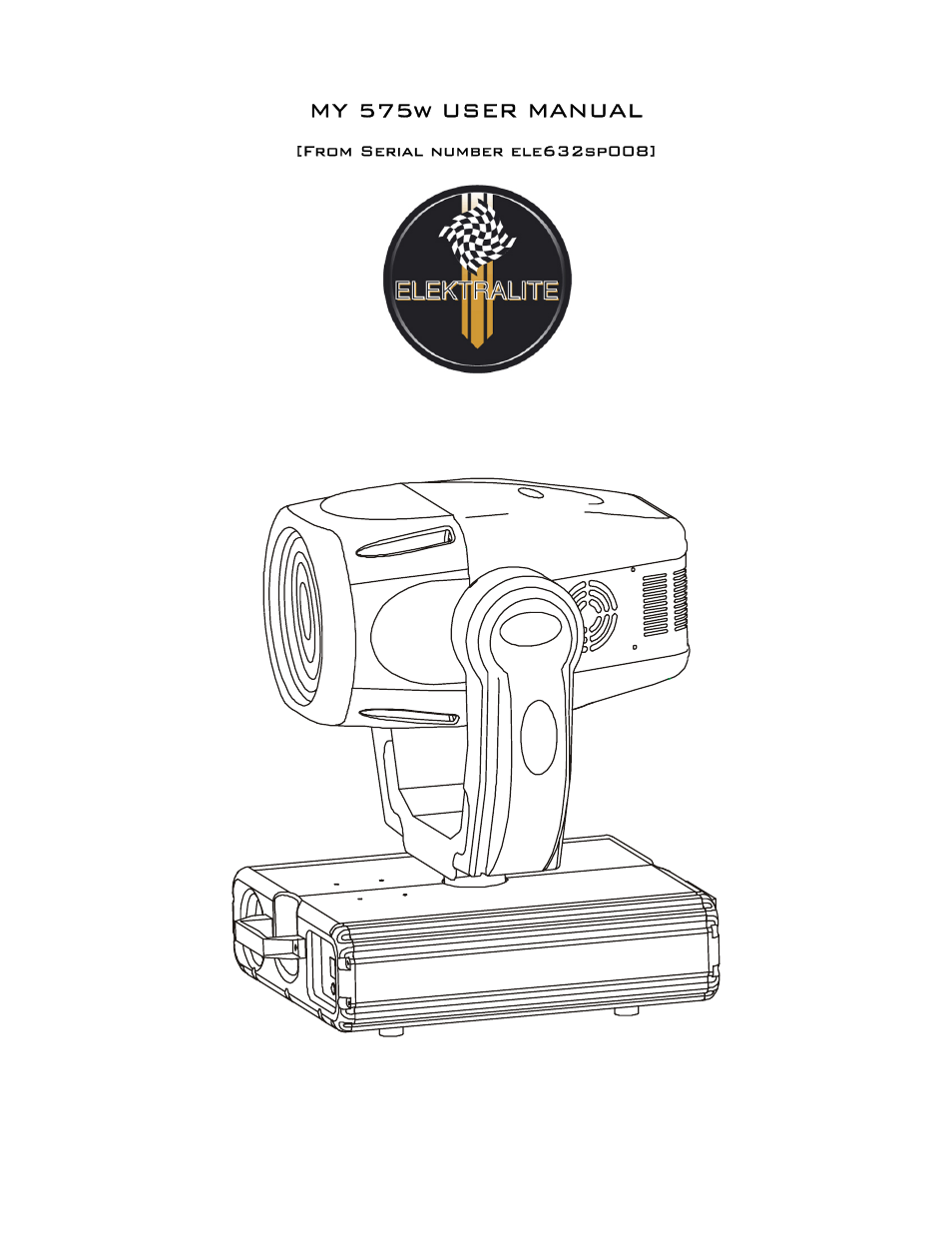 elektraLite MY 575w User Manual | 24 pages