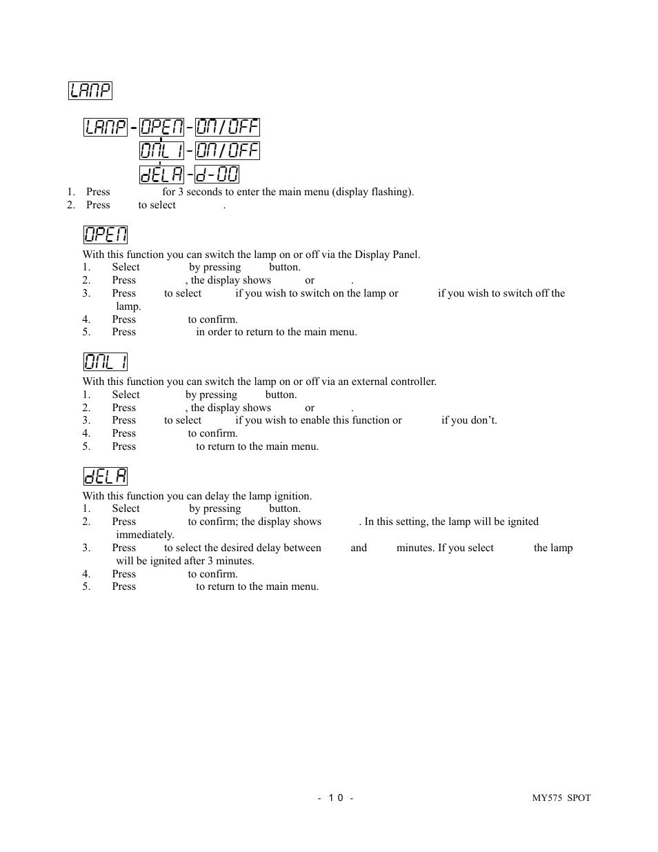 elektraLite Moving Yoke 120v Spot User Manual | Page 11 / 27