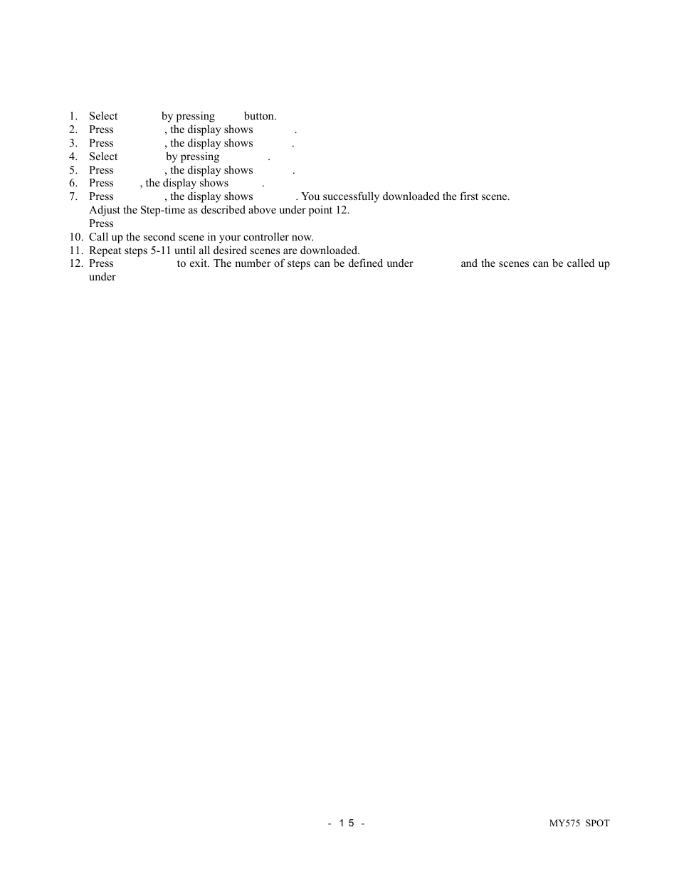 elektraLite Moving Yoke 120v Spot User Manual | Page 16 / 27