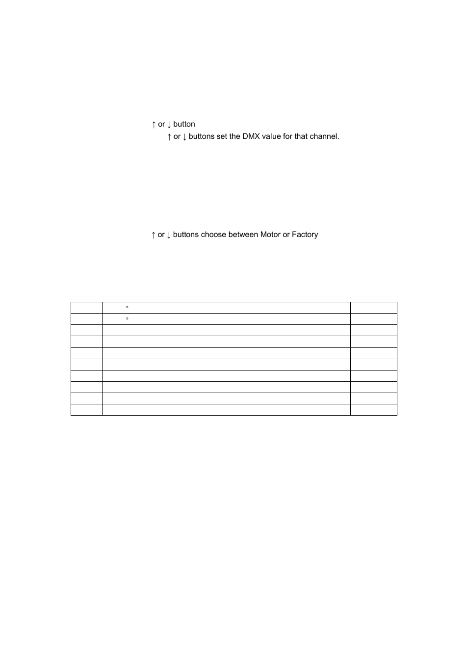 Manual, Restore, Dmx channel assignments | elektraLite UFO 8 User Manual | Page 6 / 9