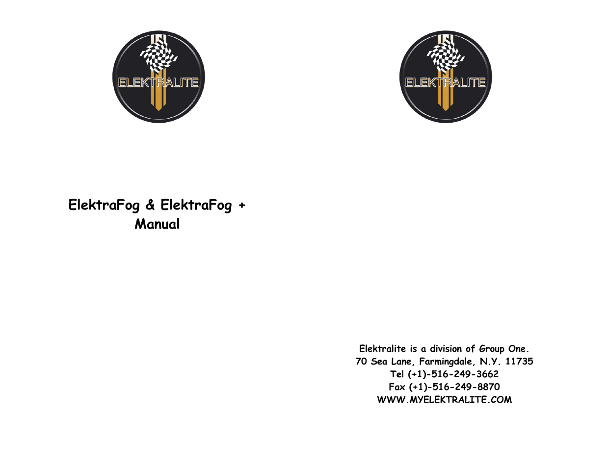elektraLite elektraHazer Haze/fog machine User Manual | 5 pages