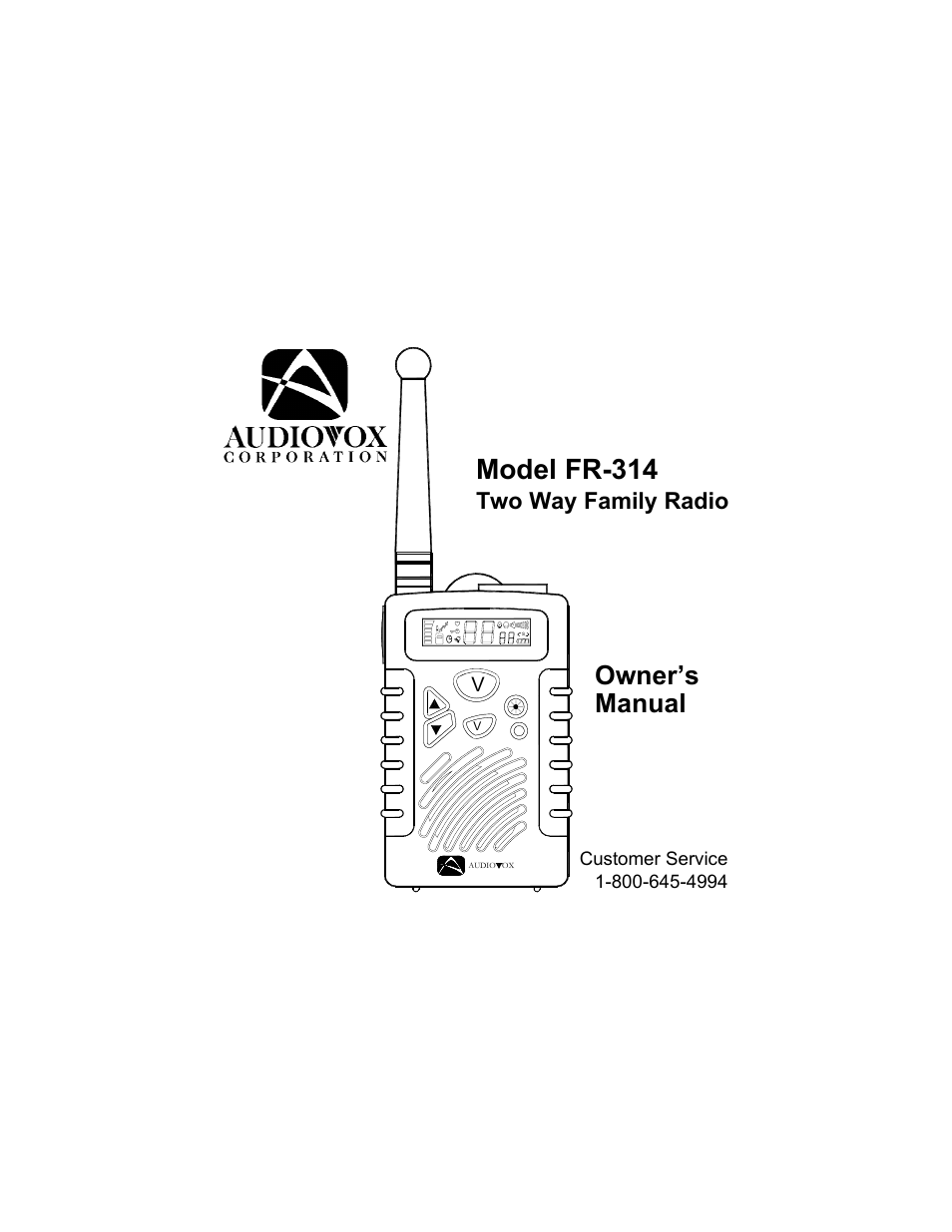 Audiovox FR-314 User Manual | 30 pages