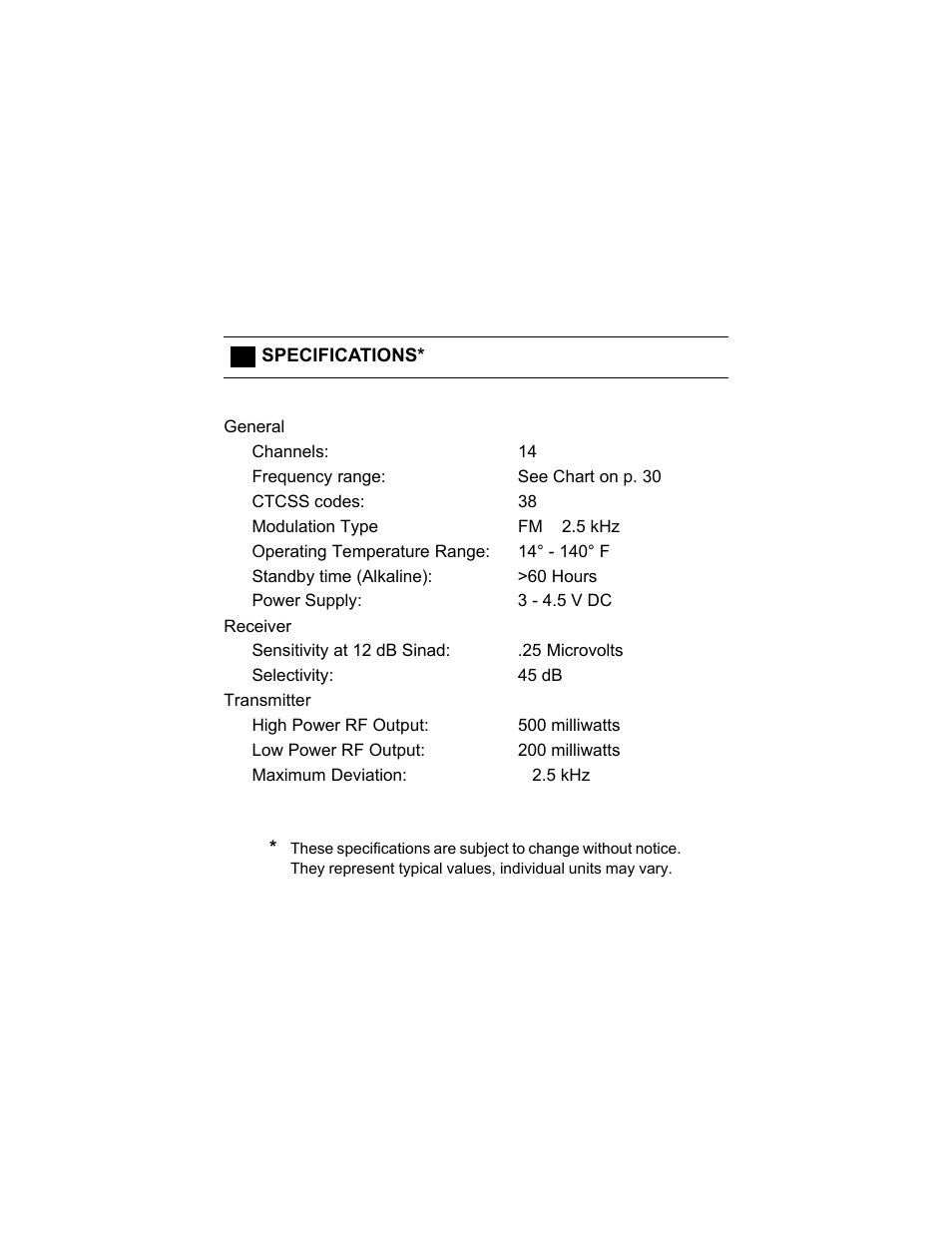 Audiovox FR-314 User Manual | Page 28 / 30