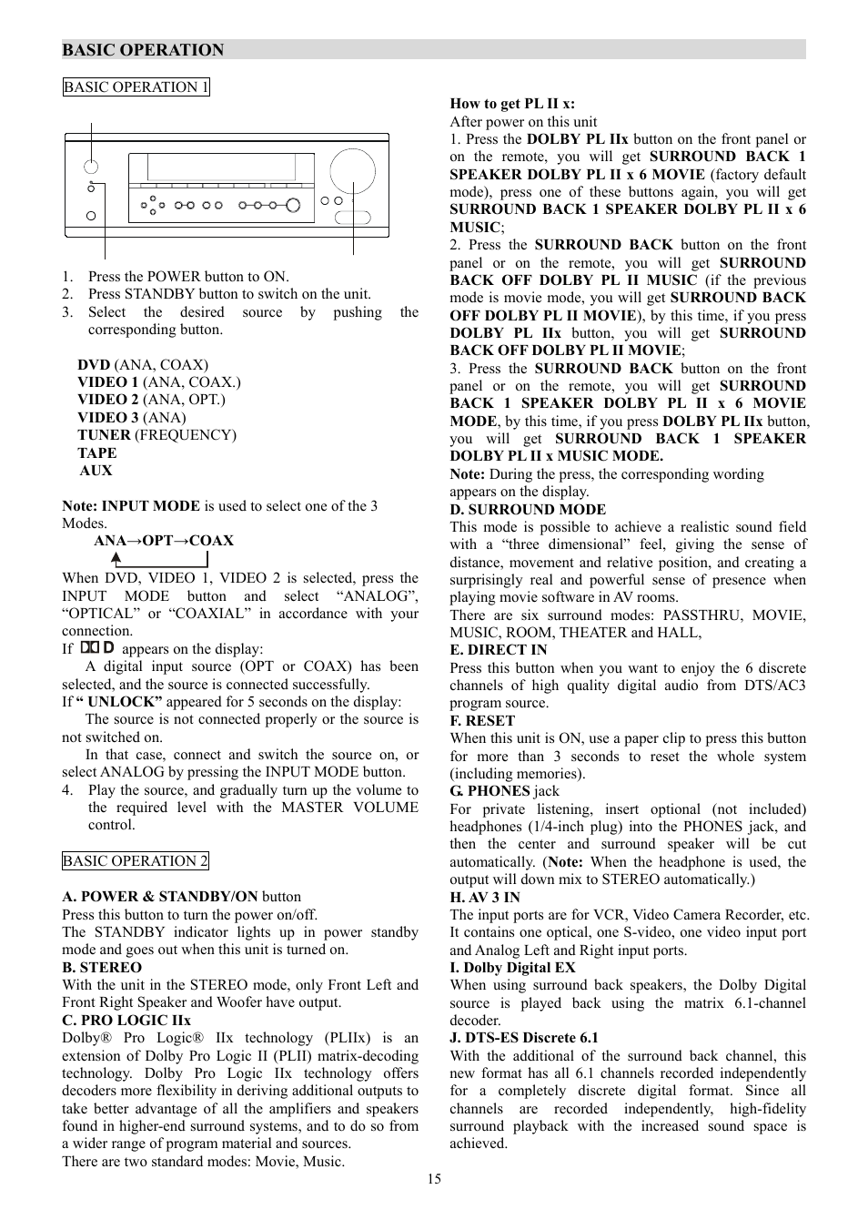 Basic operation | Ferguson AV-660 User Manual | Page 16 / 23