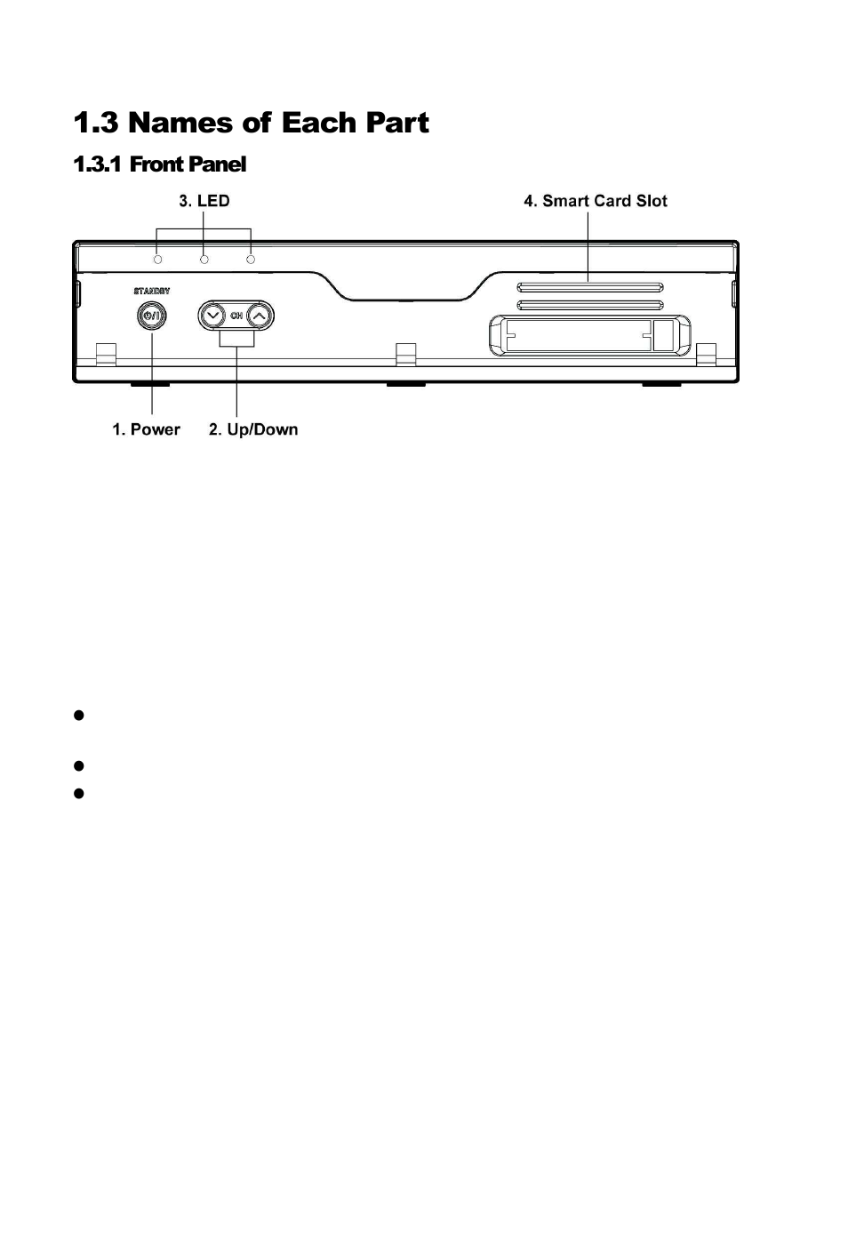 3 names of each part | Ferguson AC-8000 HD User Manual | Page 10 / 55