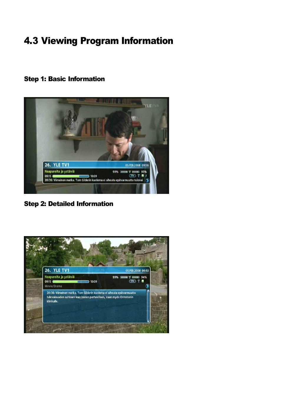 3 viewing program information | Ferguson AC-8000 HD User Manual | Page 30 / 55