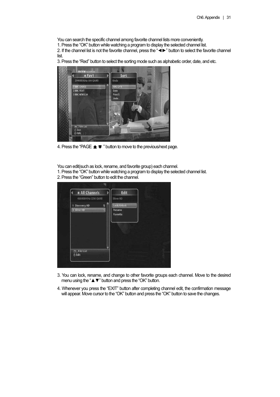 Ferguson AC 8000 PVR User Manual | Page 31 / 58