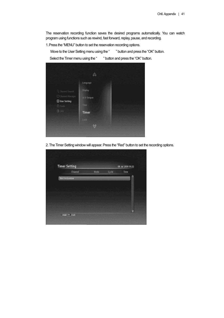 Ferguson AC 8000 PVR User Manual | Page 41 / 58