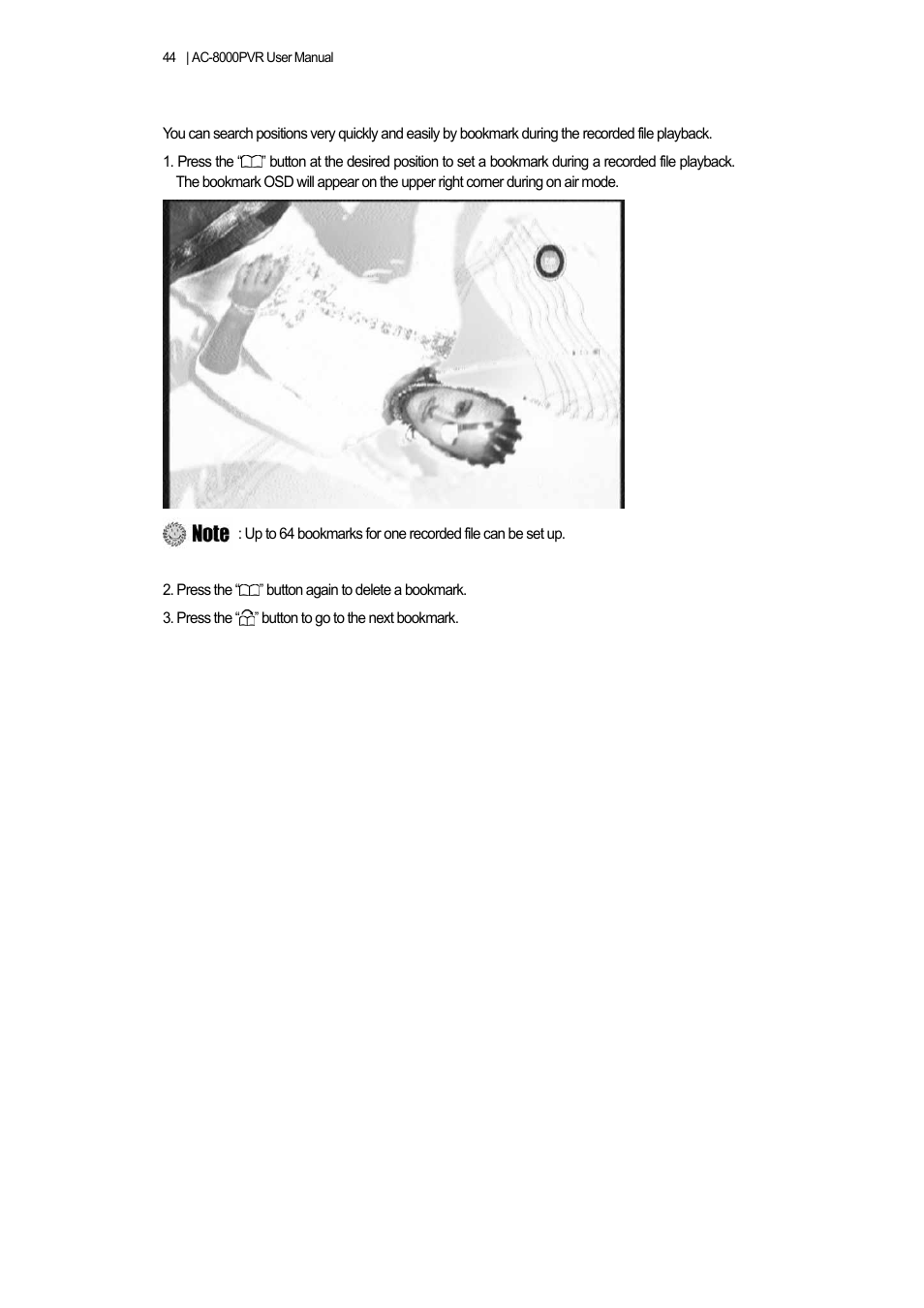 Ferguson AC 8000 PVR User Manual | Page 44 / 58