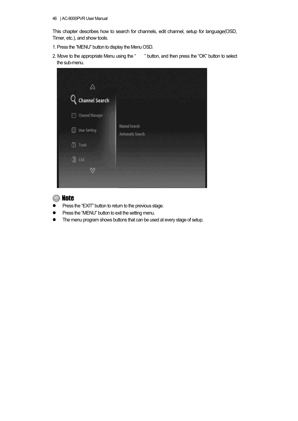 Ferguson AC 8000 PVR User Manual | Page 46 / 58