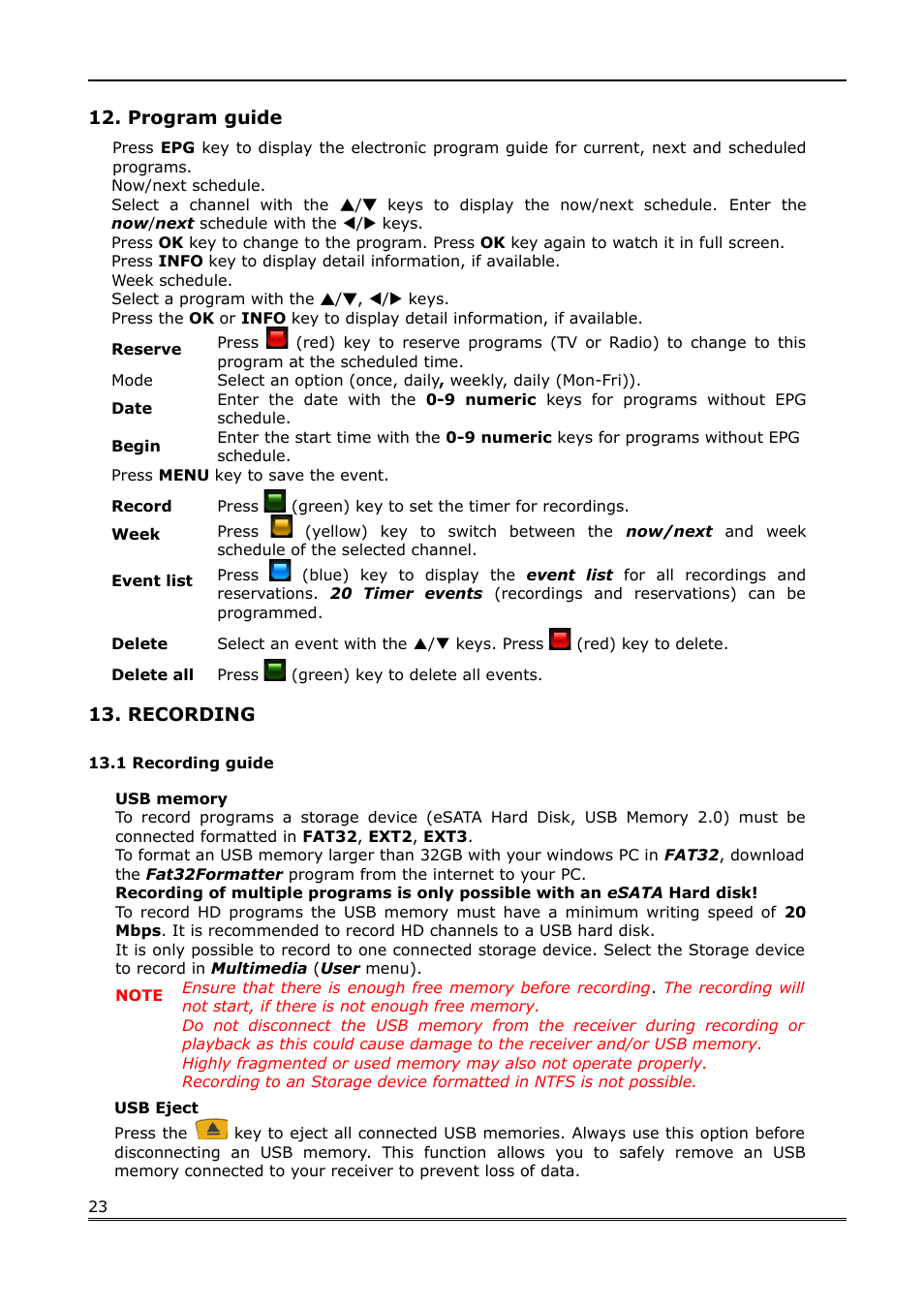 Program guide, Recording, 1 recording guide | Ferguson Ariva Link TT User Manual | Page 23 / 39