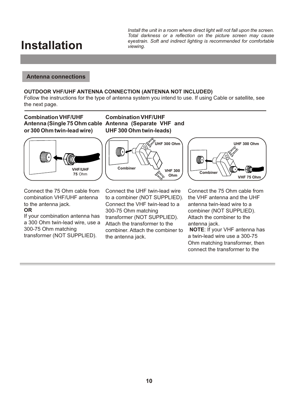Installation | Audiovox FPE1705 User Manual | Page 10 / 37