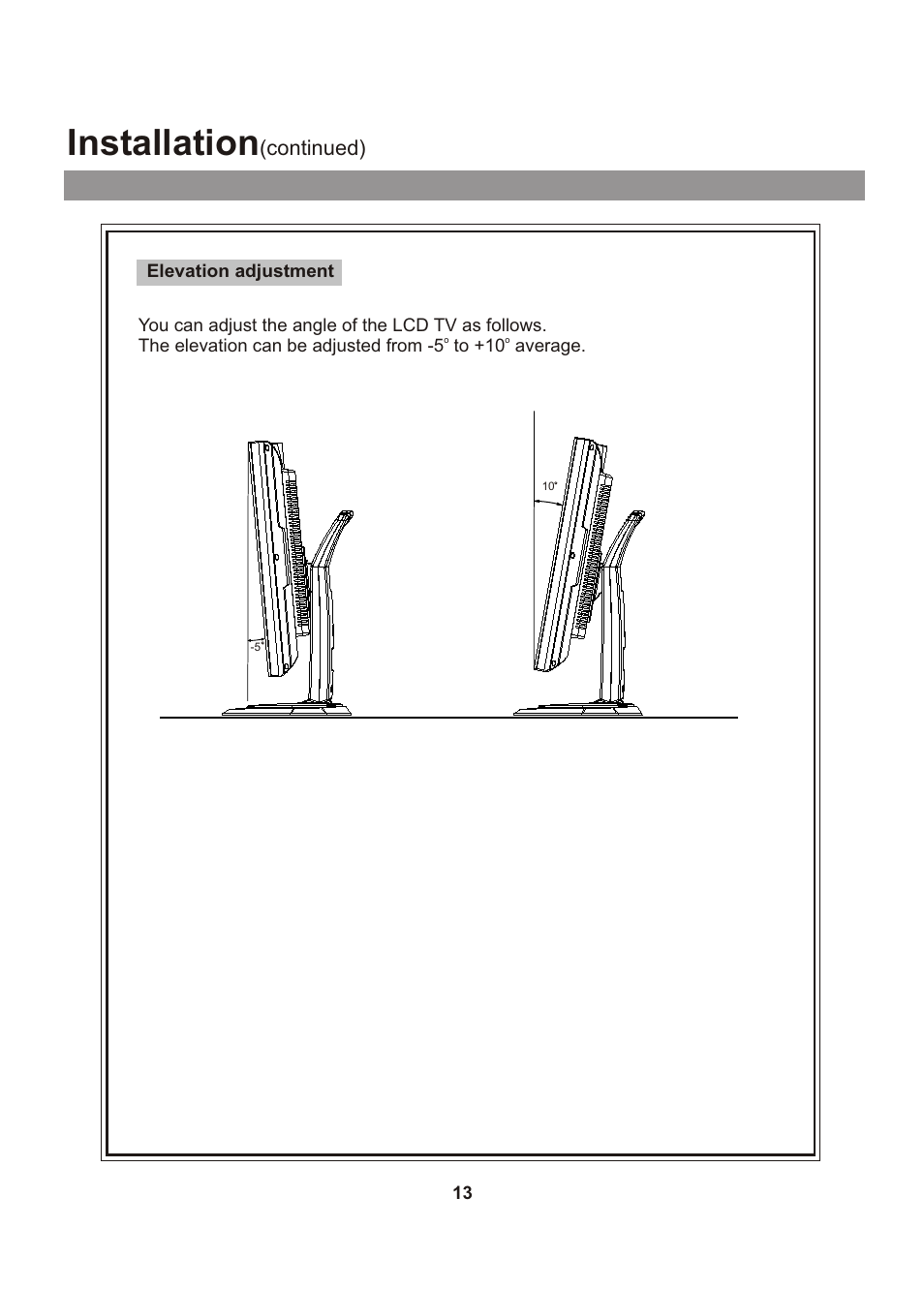 Installation, Continued) | Audiovox FPE1705 User Manual | Page 13 / 37