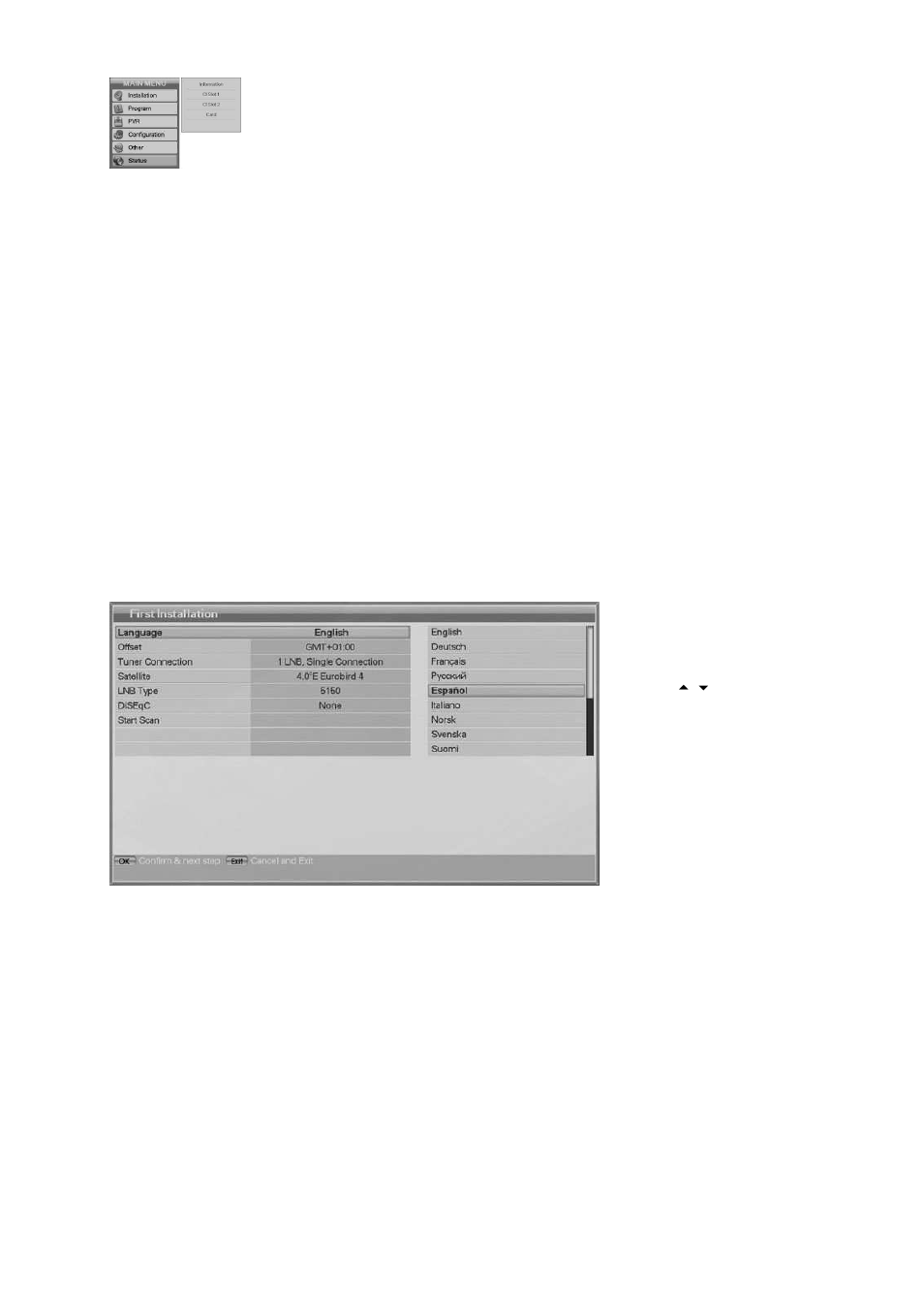 Setup the receiver, 1 first install | Ferguson Ariva TT HD PVR User Manual | Page 21 / 79