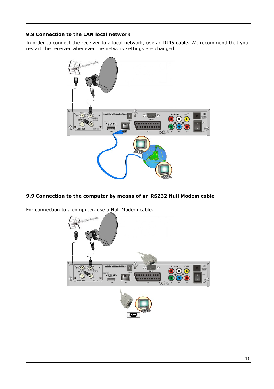 8 connection to the lan local network | Ferguson Ariva 220Combo User Manual | Page 16 / 52