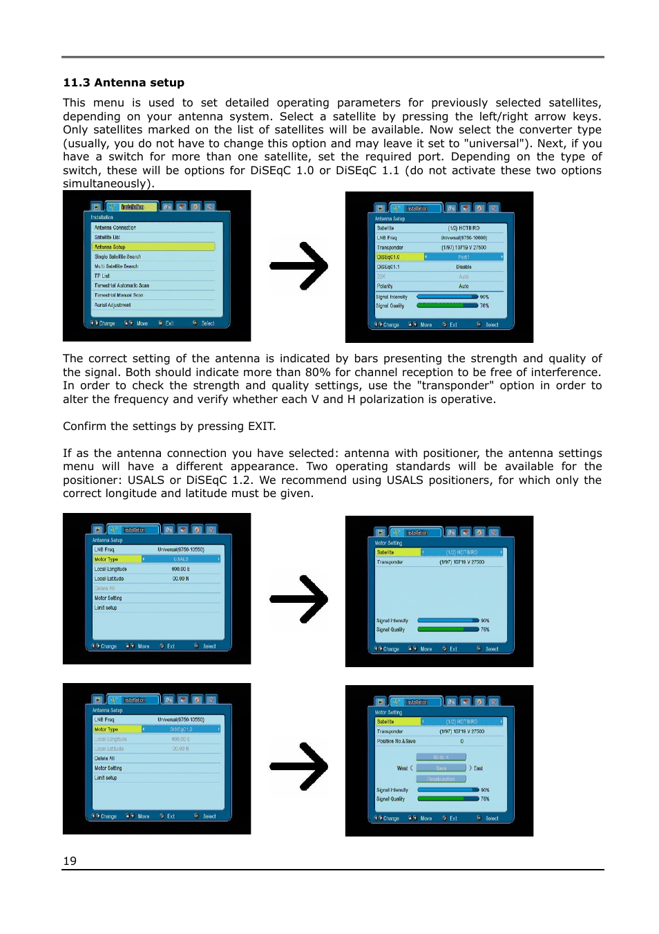 3 antenna setup | Ferguson Ariva 220Combo User Manual | Page 19 / 52