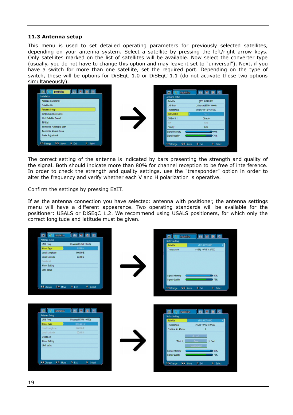 3 antenna setup | Ferguson Ariva 210Combo User Manual | Page 19 / 46