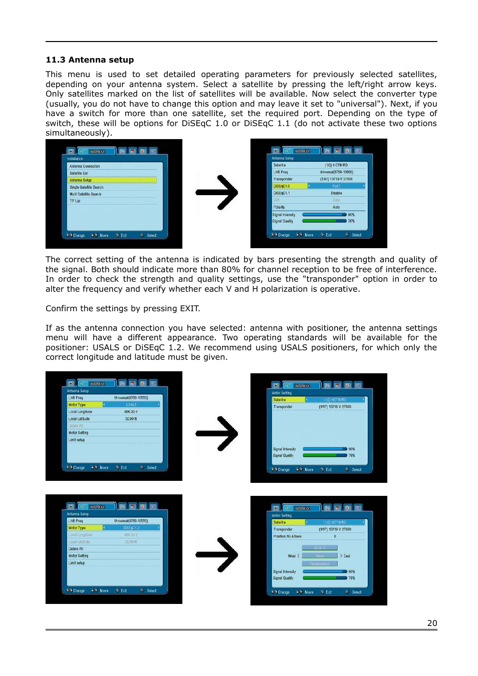 3 antenna setup | Ferguson Ariva 200 User Manual | Page 20 / 60