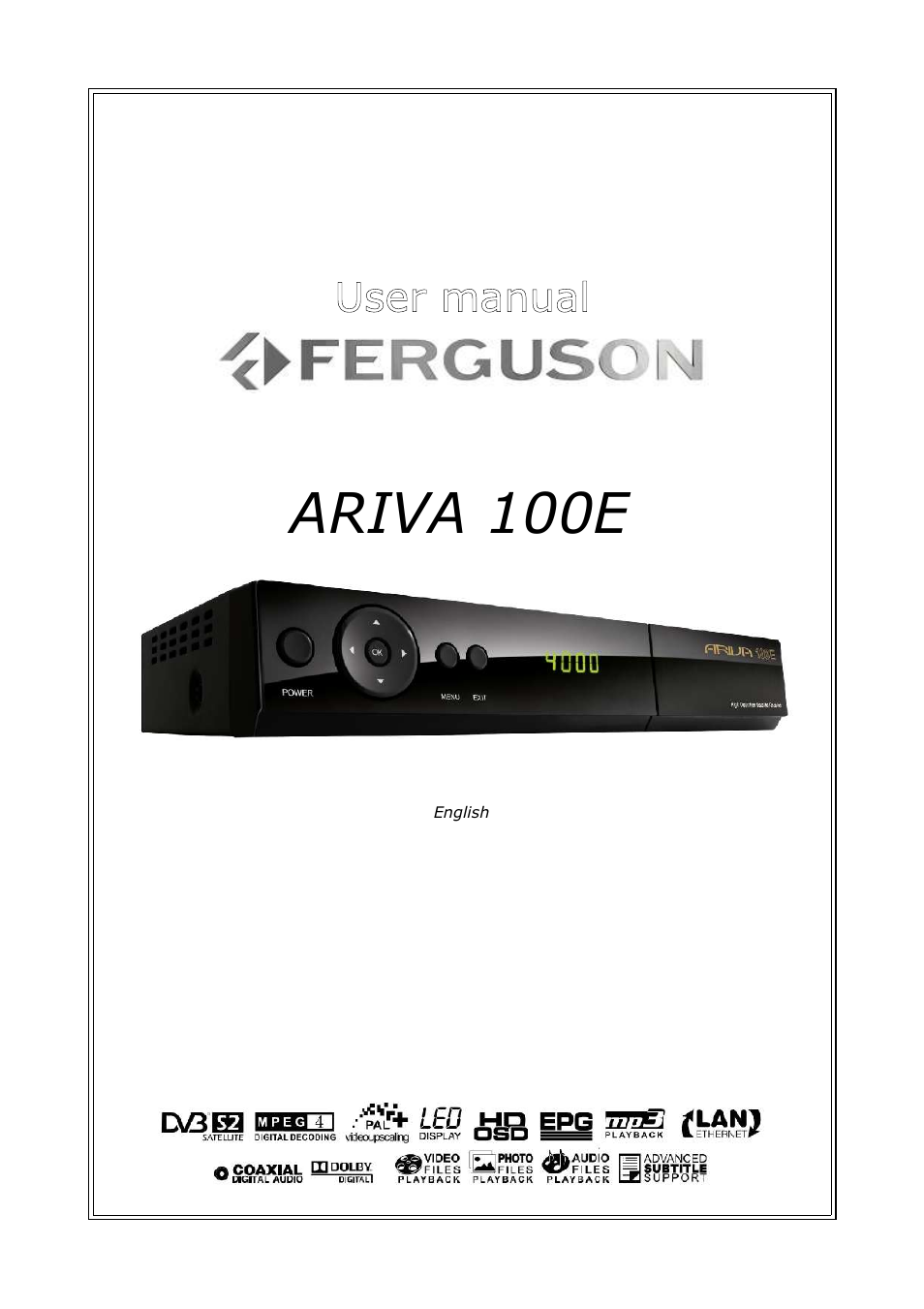 Ferguson Ariva 100E User Manual | 41 pages