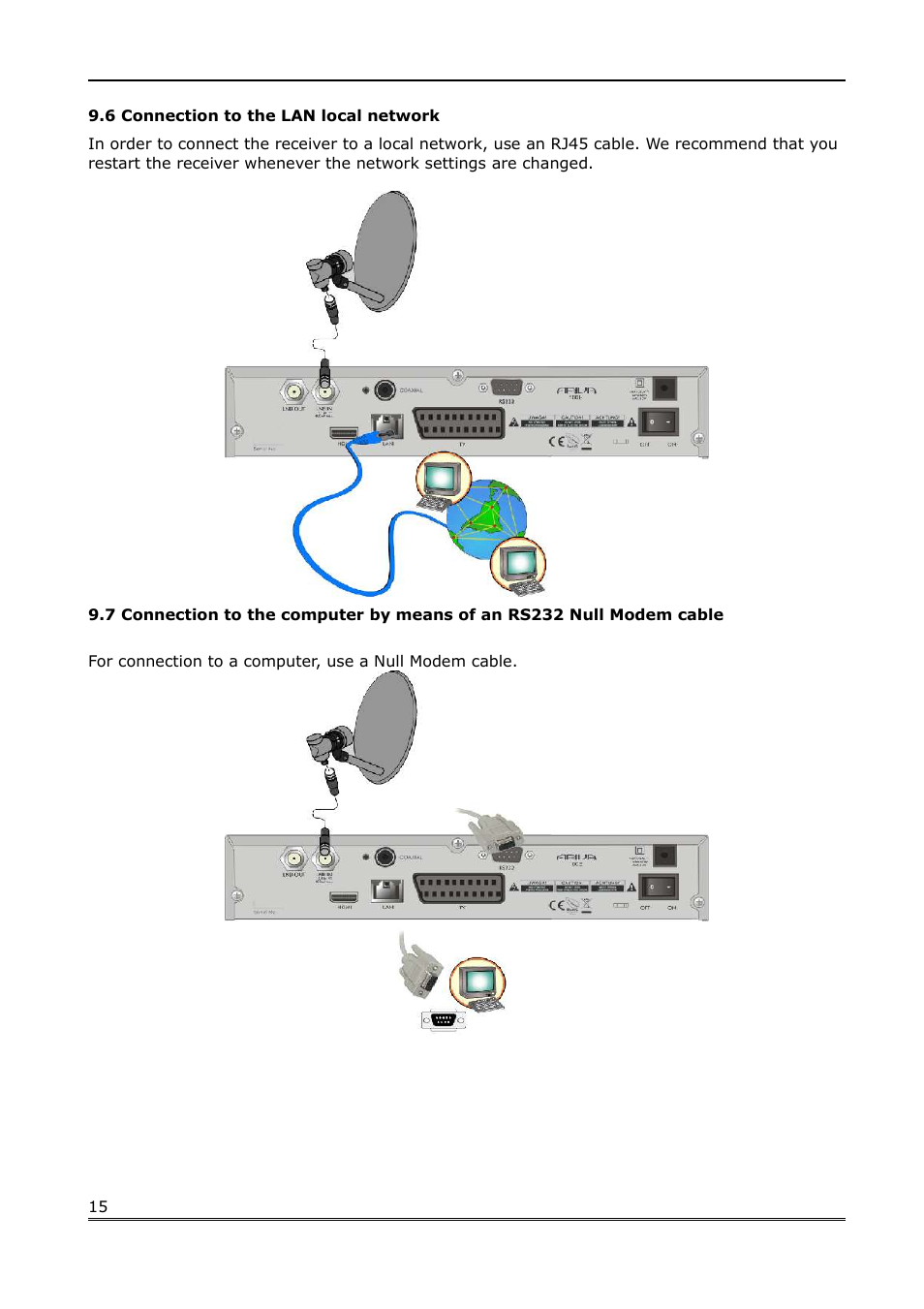 6 connection to the lan local network | Ferguson Ariva 100E User Manual | Page 15 / 41