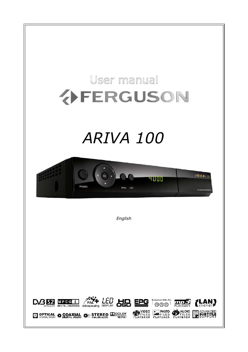 Ferguson Ariva 100 User Manual | 41 pages