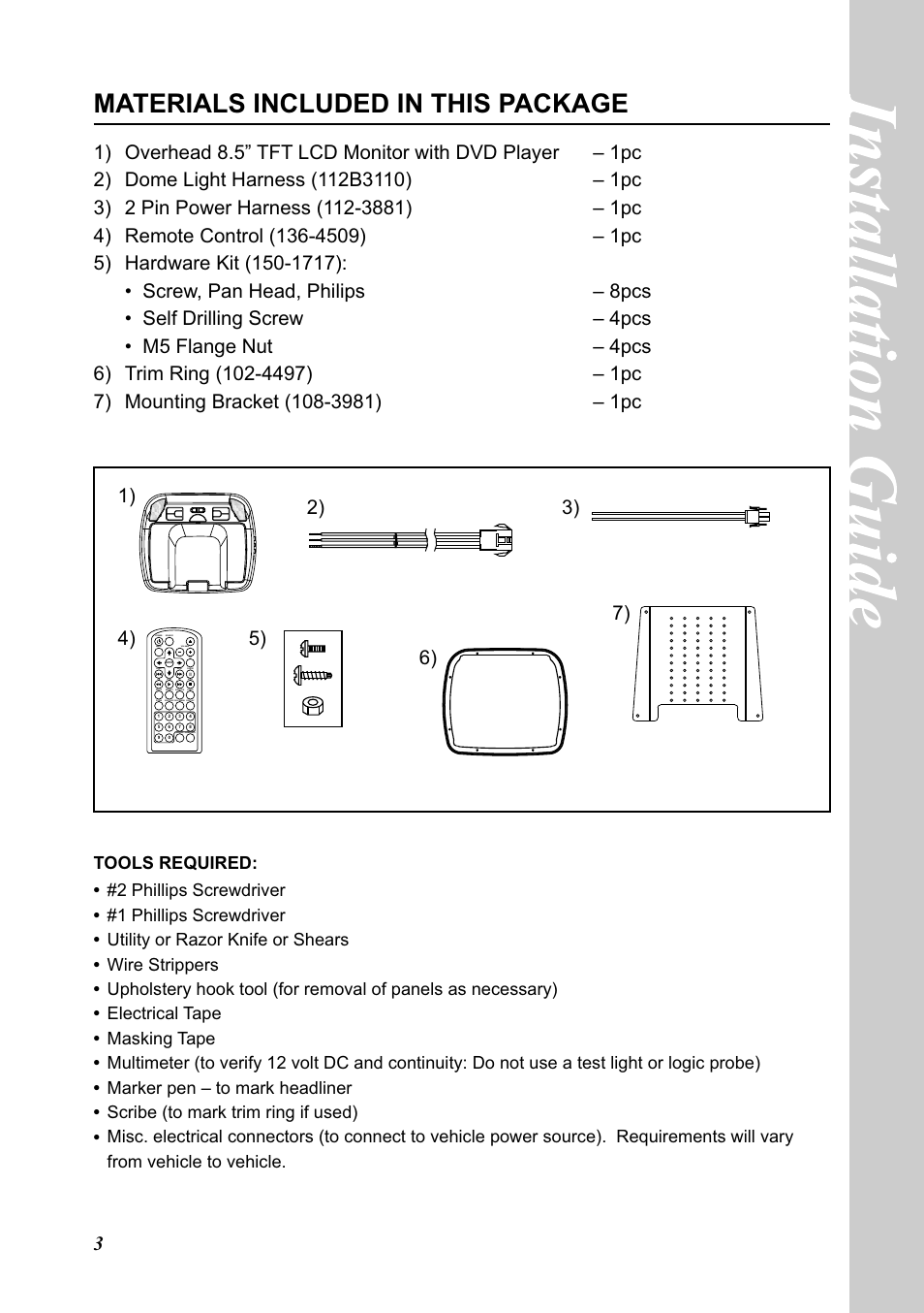 Materials included in this package | Audiovox MOVIES 2 GO MMD850 User Manual | Page 3 / 8