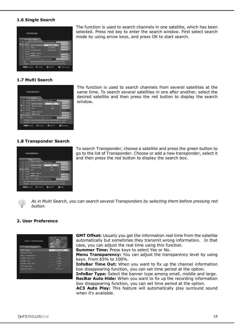 Ferguson FK-7900 UCI User Manual | Page 18 / 28