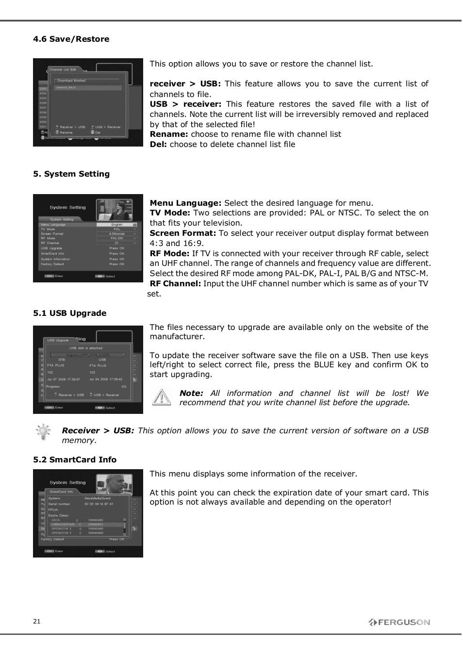 Ferguson FK-7900 UCI User Manual | Page 21 / 28