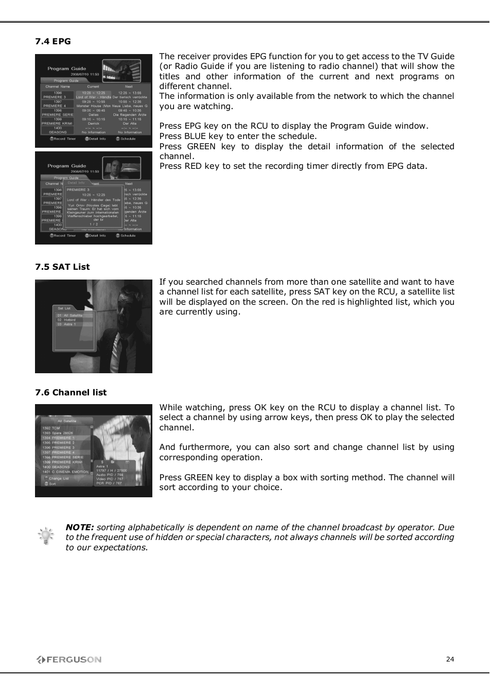 Ferguson FK-7900 UCI User Manual | Page 24 / 28