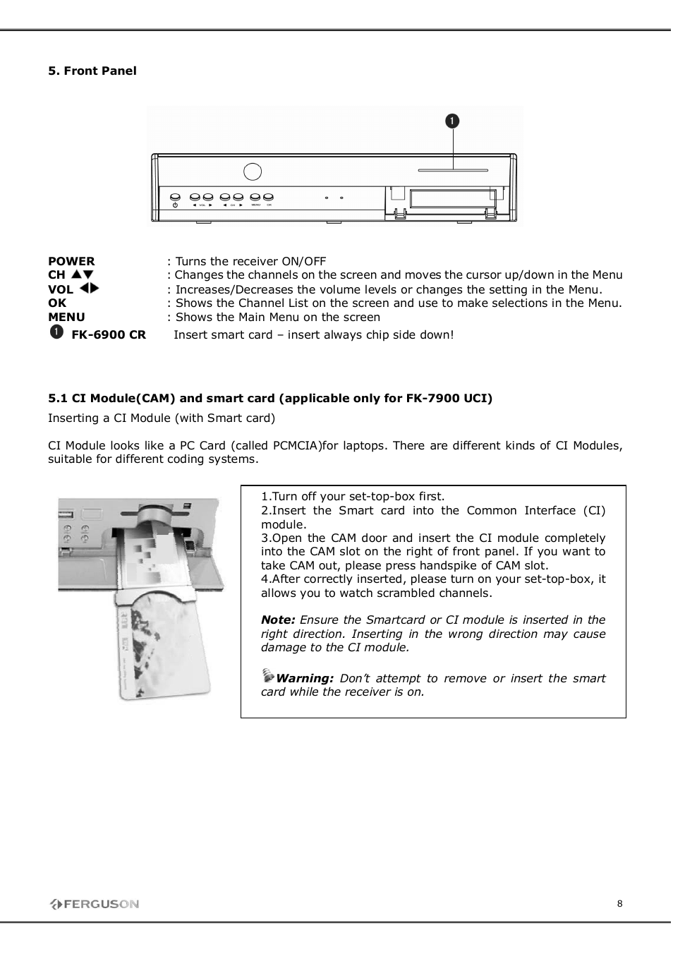 Ferguson FK-7900 UCI User Manual | Page 8 / 28