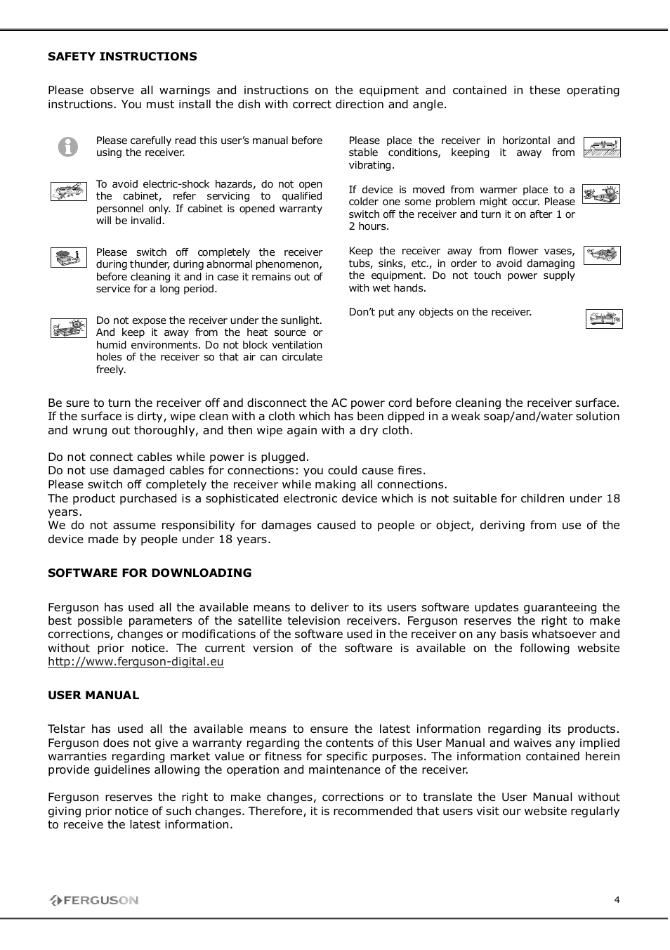 Ferguson FT-8300 HD User Manual | Page 4 / 21