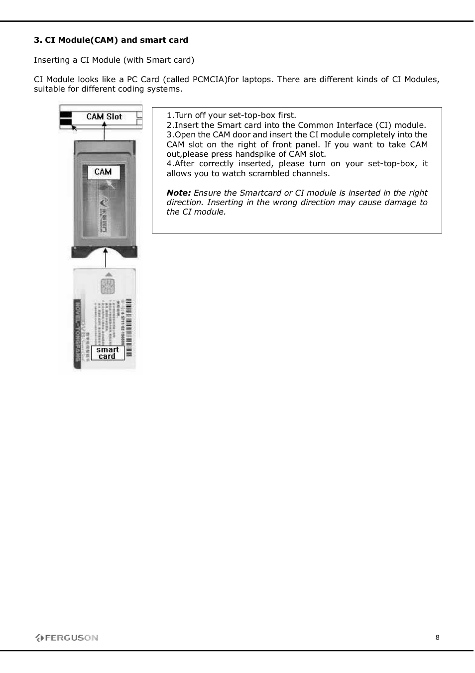 Ferguson FT-8300 HD User Manual | Page 8 / 21