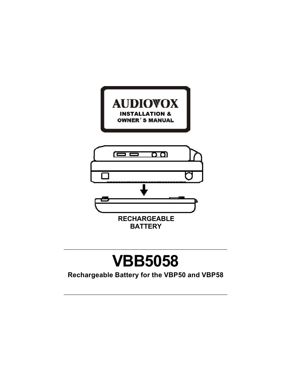 Audiovox VBB5058 User Manual | 6 pages