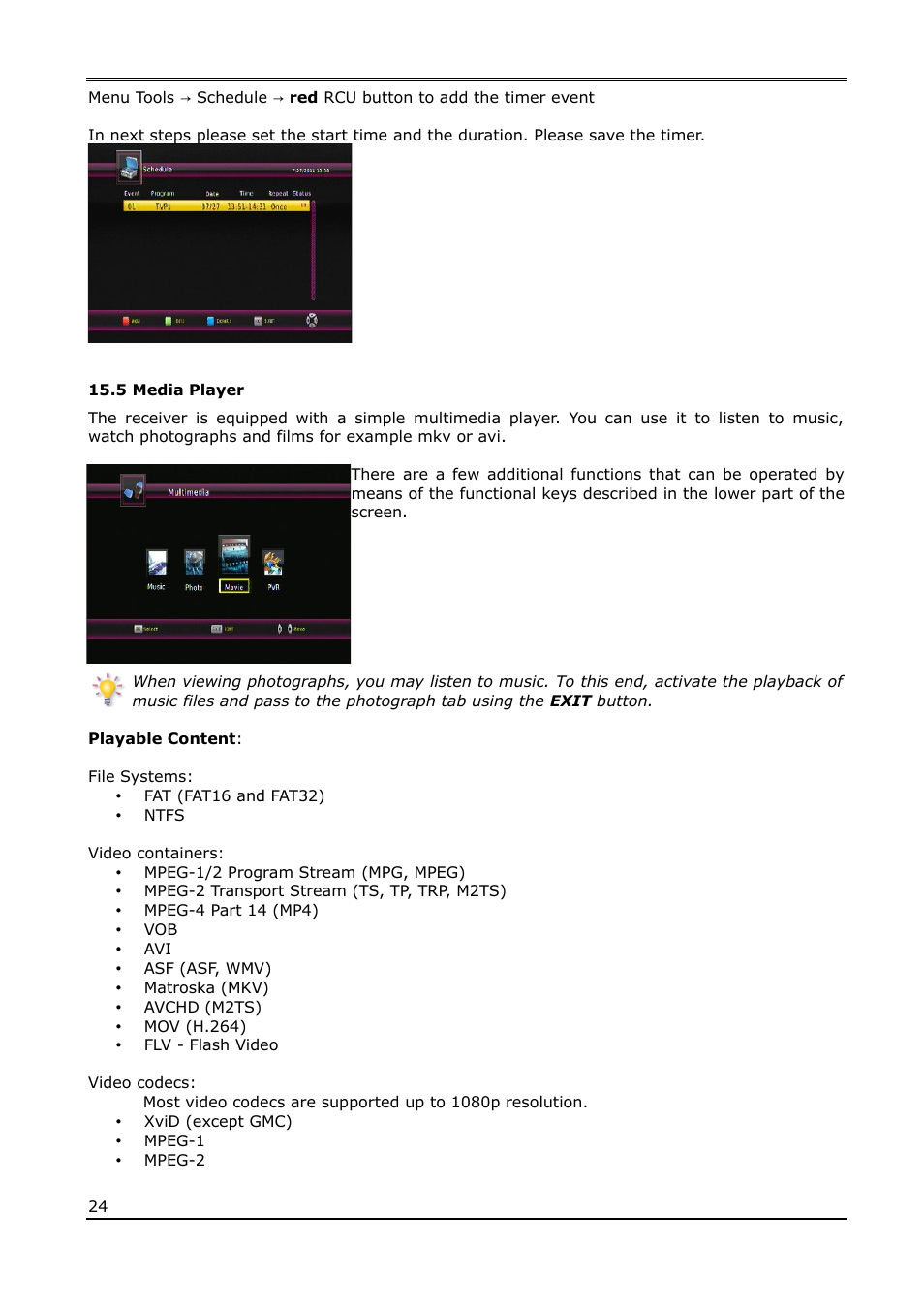 5 media player | Ferguson Ariva T65 User Manual | Page 24 / 36