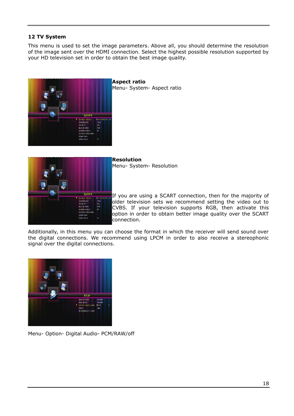 12 tv system | Ferguson Ariva T60 User Manual | Page 18 / 35
