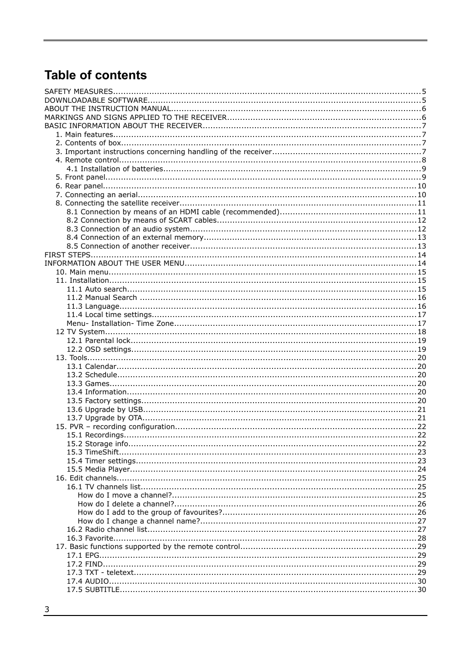 Ferguson Ariva T60 User Manual | Page 3 / 35