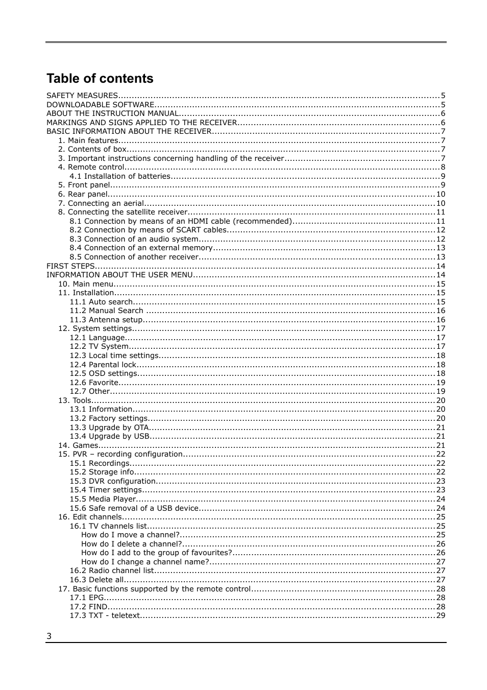 Ferguson Ariva T50 User Manual | Page 3 / 34
