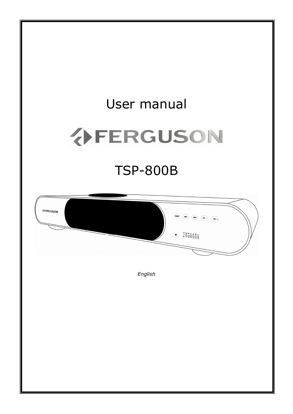 Ferguson TSP-800B User Manual | 11 pages